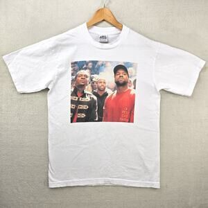 Kanye West Pusha T Big Sean Shirt Large White Rap Tee Hip Hop Good Music Vtg